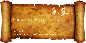 Hercz Zsófia névjegykártya